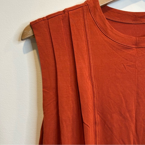 Lululemon Modal Pleated Shoulder Tank Top Red Rock - Picture 7 of 9